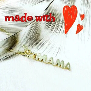 Gold dainty Mama necklace jewelry for mom